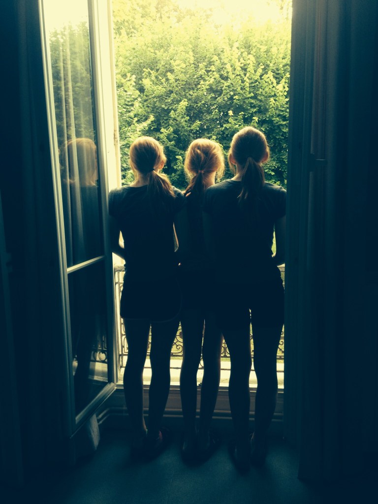 Girls by window Meulan, France